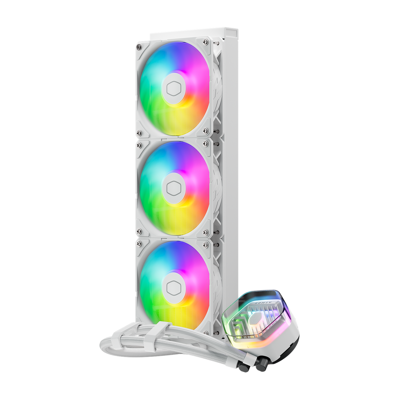 Cooler Master -MasterLiquid 360 ATMOS White. Cooler Master is unveiling the next generation of liquid cooling engineering with the MasterLiquid 360 Atmos White, our new AIO liquid cooler