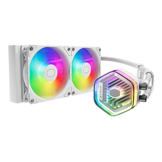 Cooler Master -MasterLiquid 240 ATMOS White. Cooler Master is unveiling the next generation of liquid cooling engineering with the MasterLiquid 240 Atmos White, our new AIO liquid cooler