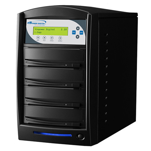 Vinpower Digital Sharkcopier Sata 24X Dvd/Cd 1 To 3 Target Usb 3.0 Duplicator - SHARK-S3T-MFCP-BK