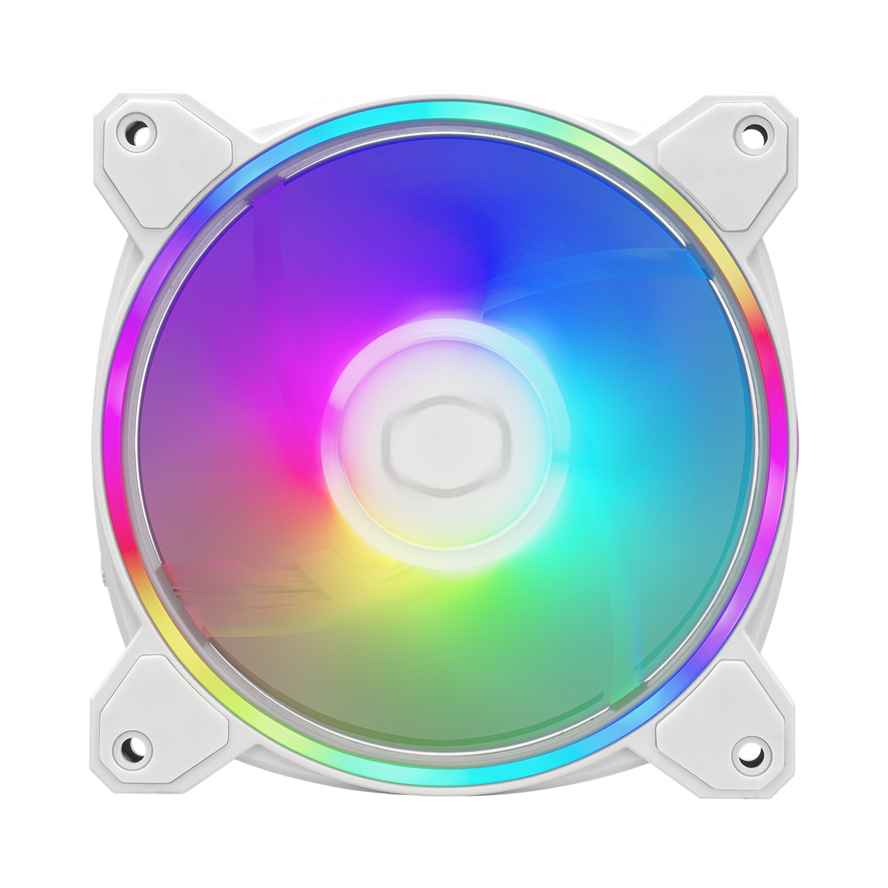 Cooler Master MasterFan MF120 Halo² White Edition . Redesigned our Dual Loop -LED series fan to introduce the new MasterFan MF120 Halo² -MFL-B2DW-21NP2-R2