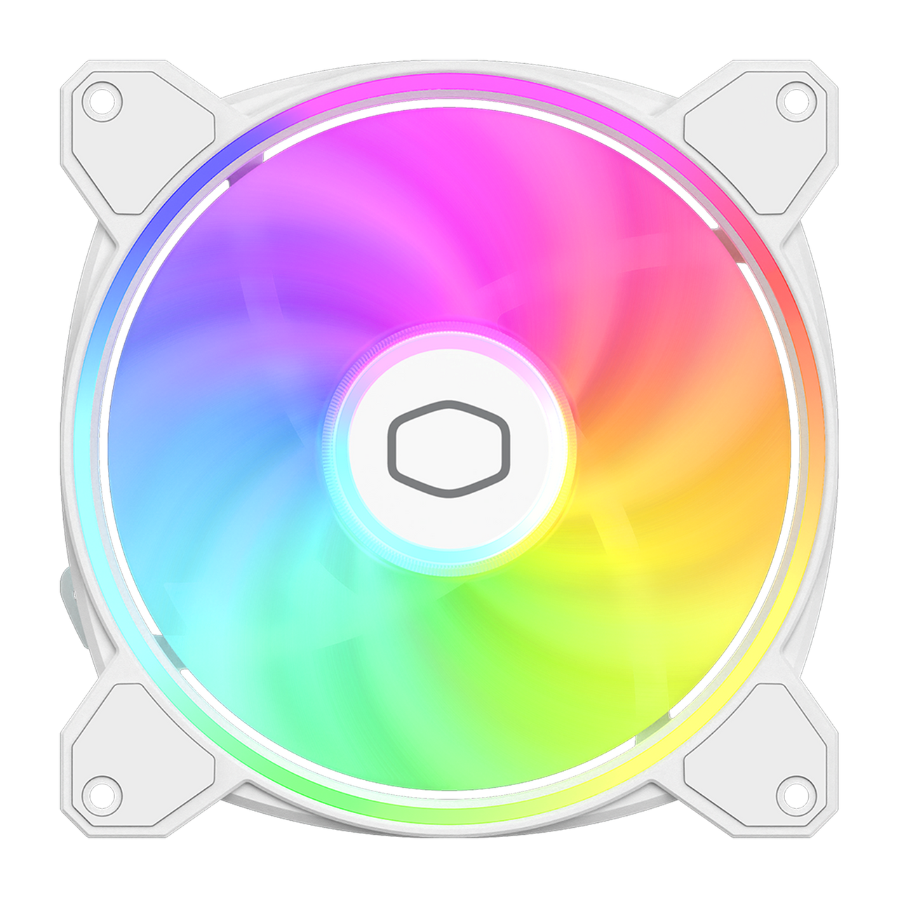 Cooler Master MasterFan MF140 HALO² White Edition. Redesigned our Dual Loop LED series fan to introduce the new MasterFan MF140 Halo² -MFL-B4DW-16NP2-R2