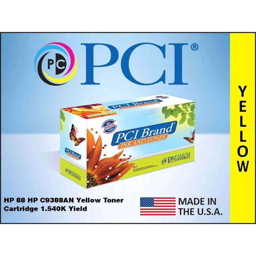 PCI Inkjet Ink Cartridge - Alternative for HP C9388AN - Yellow - 1 / Each - 1540 Page - C9388AN-RPC