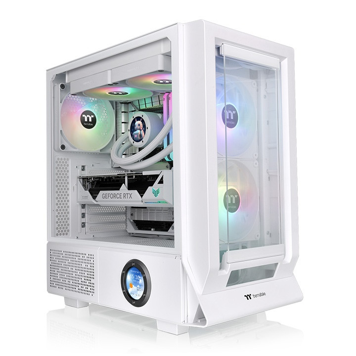 Thermaltake Ceres 350 MX Snow Mid Tower Chassis - Design Your Ideal PC - Compatible With Hidden-Connector Motherboards - Dual Interchangeable Front Panels - Built for Massive Airflow - CA-1Z3-00M6WN-00