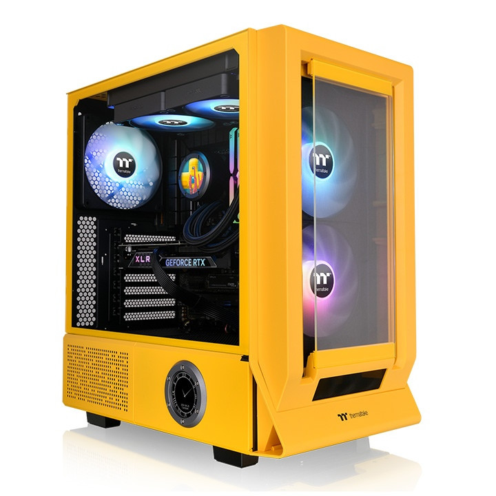 Thermaltake Ceres 350 MX Bumblebee Mid Tower Chassis - Design Your Ideal PC - Compatible With Hidden-Connector Motherboards - Dual Interchangeable Front Panels - Built for Massive Airflow - CA-1Z3-00M4WN-00