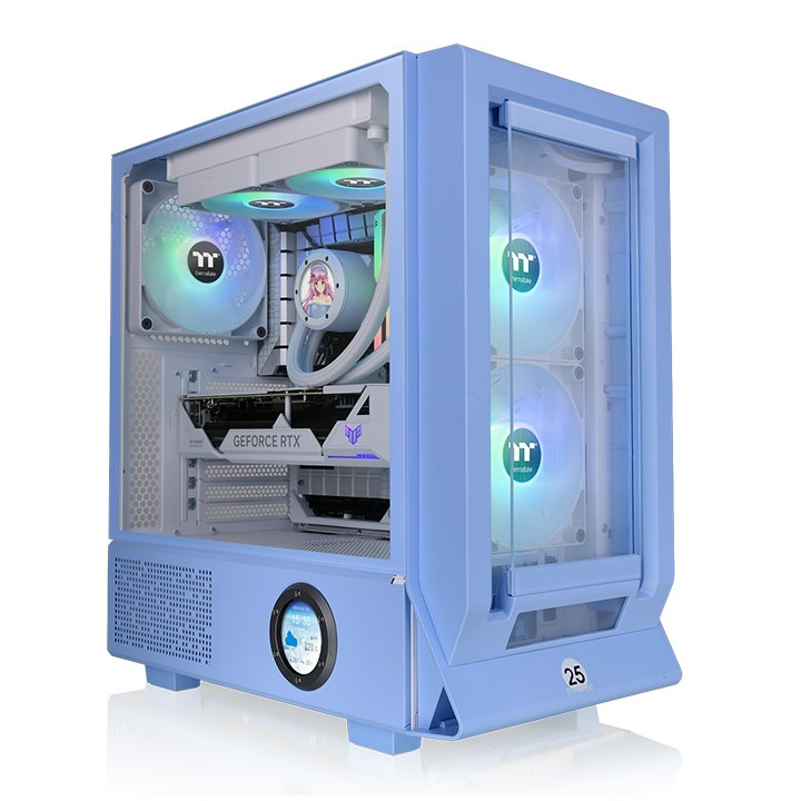 Thermaltake Ceres 350 MX Hydrangea Blue Mid Tower Chassis - Design Your Ideal PC - Compatible With Hidden-Connector Motherboards - Dual Interchangeable Front Panels - Built for Massive Airflow - CA-1Z3-00MFWN-00