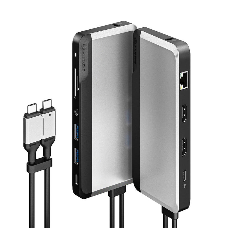 Alogic USB-C Super Dock - 10-in-1 with Dual Display 4K 60Hz Support - SPACE GREY - U2CSH-SGR