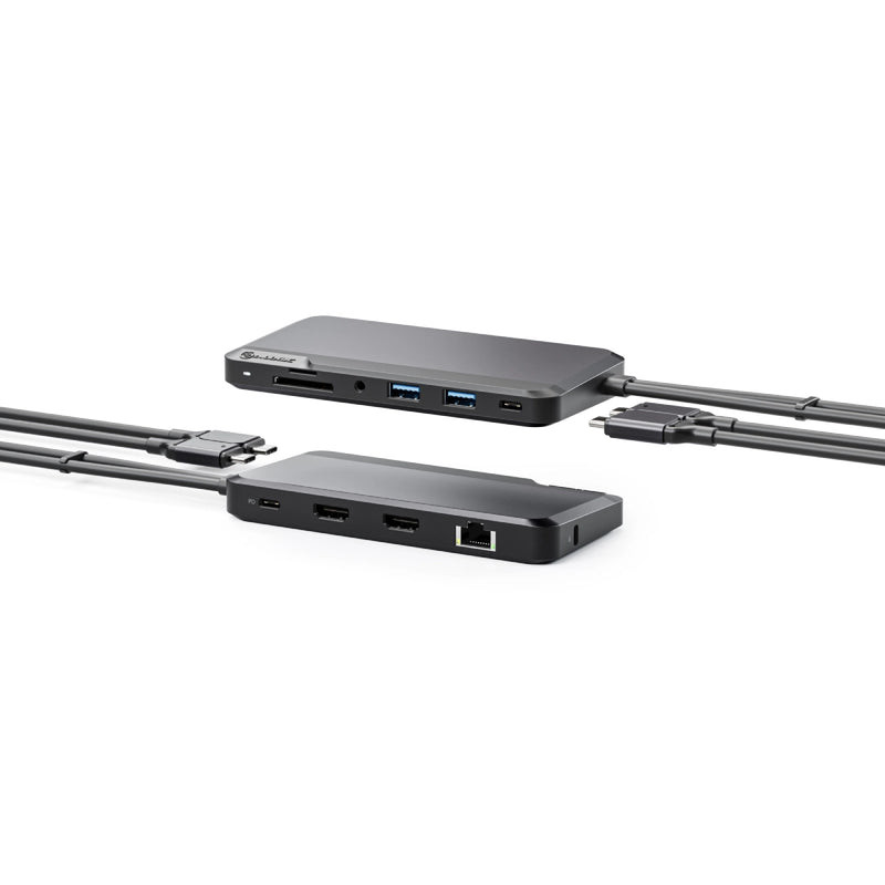 Alogic Portable Dock for Mac 10-in-1 with Dual Display 4K 60Hz Support - Dark Grey - U2CXH-DGR