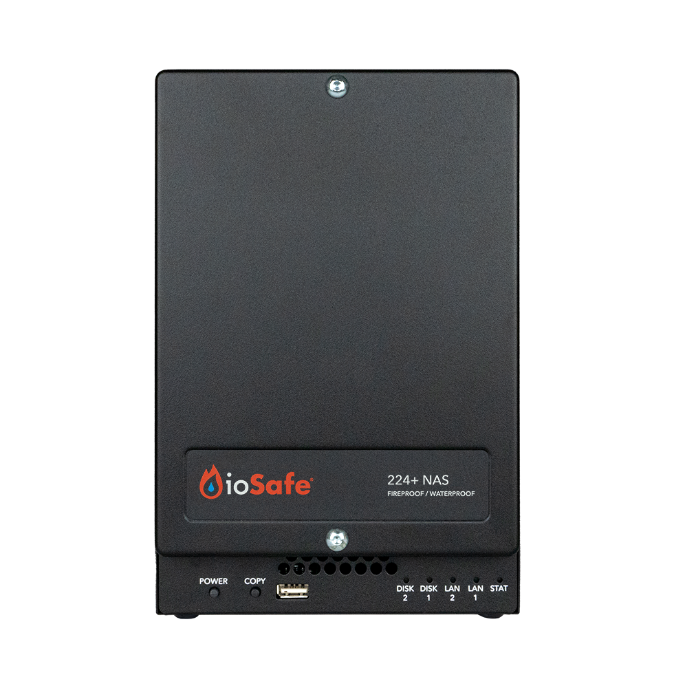 Iosafe 218 NAS; Fireproof/Waterproof network attached storage; 28TB (14TBx2), US plug, 5year DRS - 218-28TB5YR