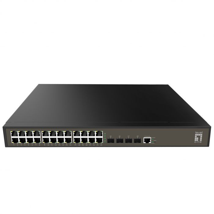 LevelOne GEL-2871 28-Port L2 Plus Managed Gigabit Switch, 24 x 1GbE RJ45, 2 x 1GbE SFP, 2 x 1/2.5GbE SFP -55246503101