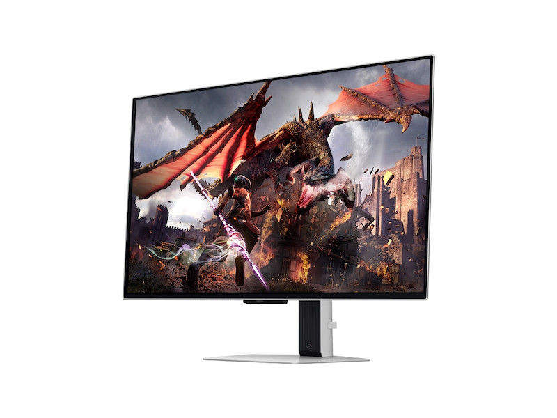 Samsung 32" Odyssey OLED G8 (G80SD) 4K UHD 240Hz 0.03ms G-Sync Compatible Smart Gaming Monitor with Sleek Metal Design - LS32DG802SNXZA