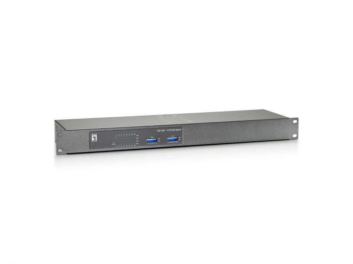 LevelOne FEP-1601 16-Port Fast Ethernet PoE Switch, 250W, 19-Inch Metal Housing -520833