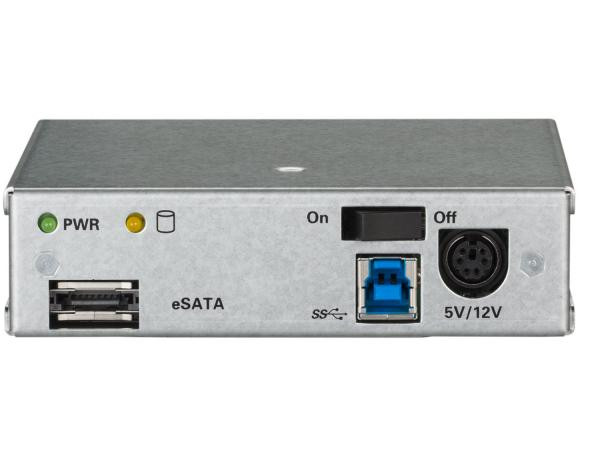 CRU-DataPort MoveDock 3S; Accepts DX115 DC carriers; USB 3.0 & eSATA host connections; includes AC adapter, eSATA cable and USB 3.0 cable; US power plug - 6603-6781-0900