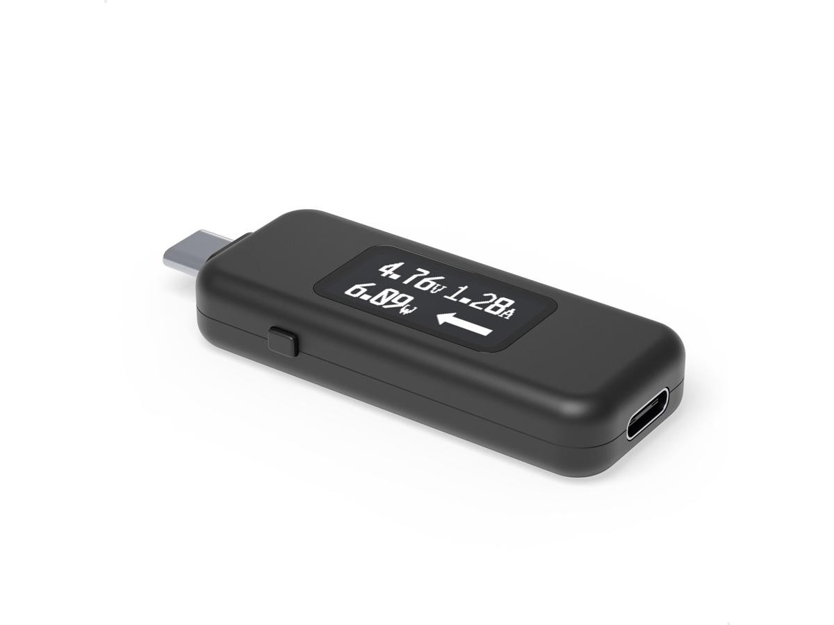 Plugable USB C Power Meter Tester for Monitoring USB-C Connections up to 240W - Digital Multimeter Tester for USB-C Cables, Laptops, Phones and Chargers - USBC-VAMETER3