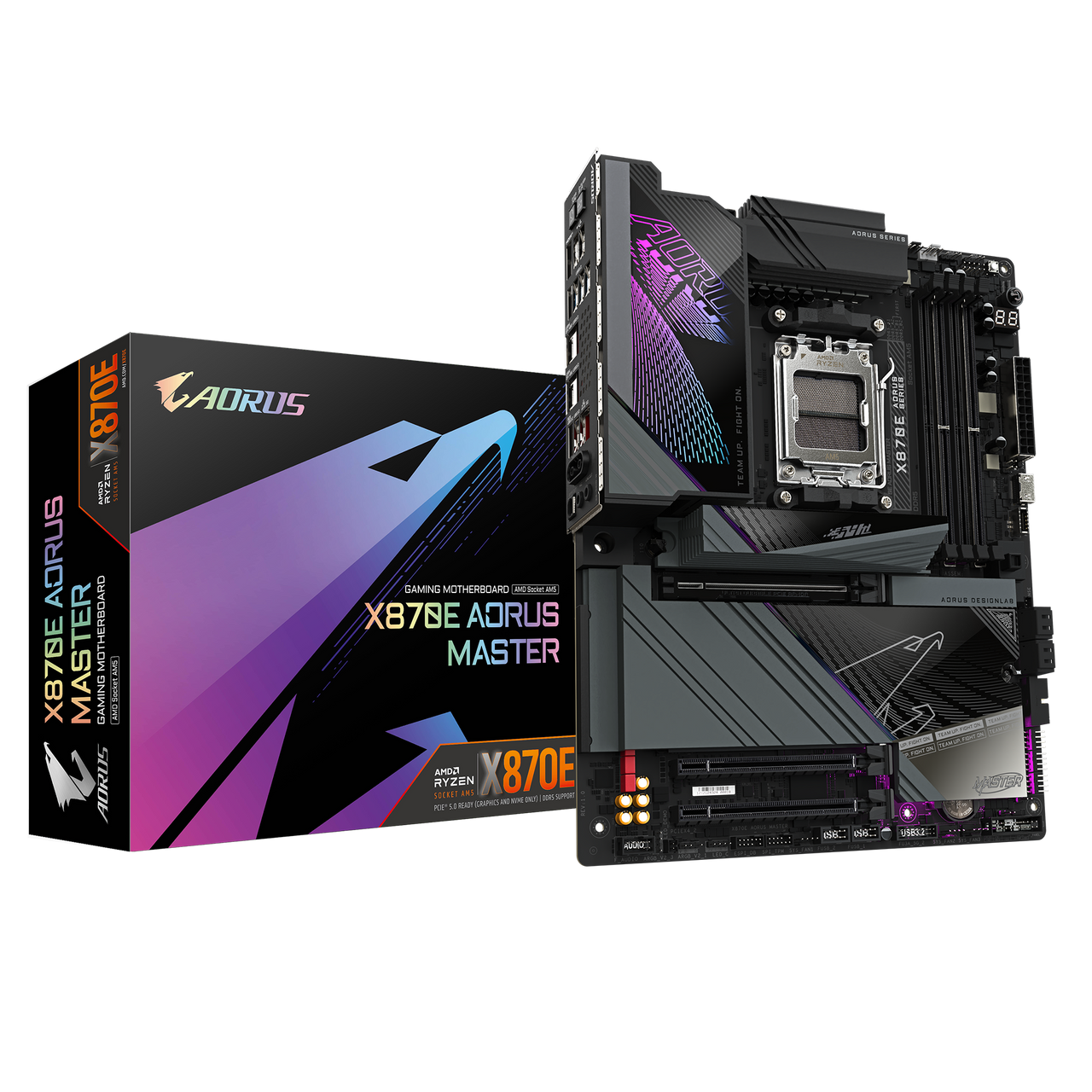 Aorus X870E AORUS MASTER, Supports AMD Ryzen 9000 / 8000 / 7000 Series Processors