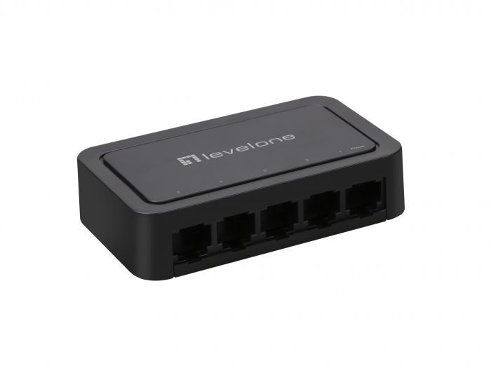 LevelOne FEU-0512 5-Port Fast Ethernet Switch, 10/100Mbps, Full/Half-Duplex, Auto-Negotiation, Auto-MDI/MDIX -53016103301