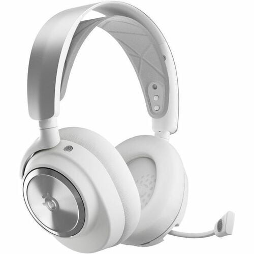 Steelseries Arctis Nova Pro Gaming Headset - Stereo - Mini-phone (3.5mm) - Wired/Wireless - Bluetooth - 39.4 ft - 38 Ohm - 10 Hz - 22 kHz - Over-the-head, Over-the-ear - Binaural - Circumaural - Noise Cancelling - White - 61524