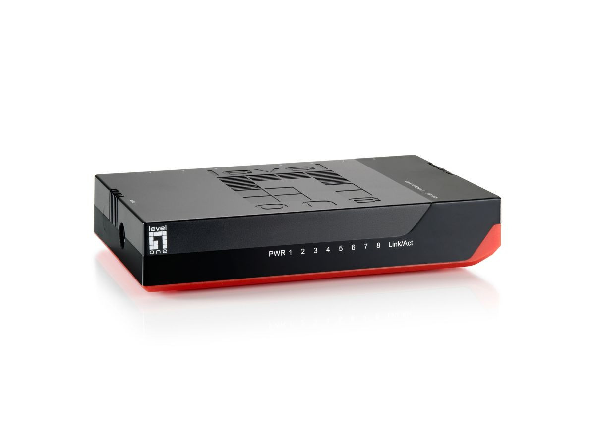 Levelone GSW-0807 8-Port Gigabit Switch - 8 Gigabit Ethernet Ports - 1000Mbps Full-Duplex, 10/100Mbps Full/Half-Duplex, Auto-Negotiation, Auto-MDI/MDIX - 53015003701