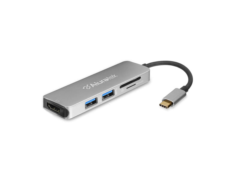 Aluratek USB Type-C Multimedia Hub and Card Reader with HDMI - AUMC0302F
