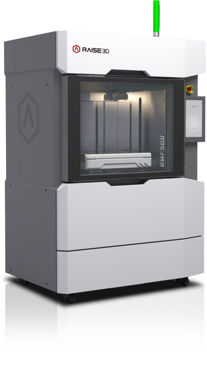 Raise3d RMF500, A Large Volume Industrial-Grade Hyper FFF 3D Printer Built for Uninterrupted Productivity