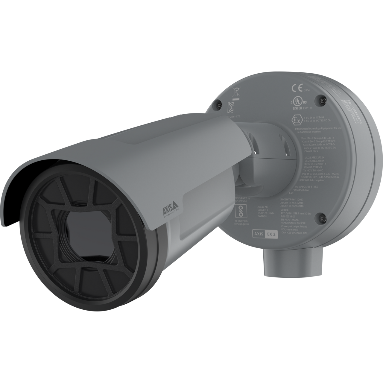 Axis Q1961-XTE Explosion-Protected Thermal Camera with 7mm Lens (8.3 fps) - 02963-001