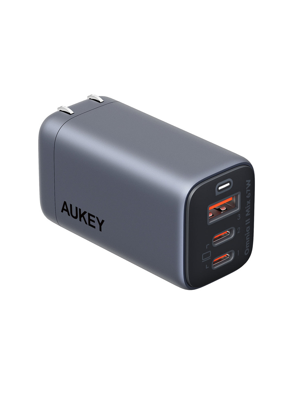 AUKEY PA-B6U VoltApex II Mix 67W UFCS 3-Port Wall Charger with GaN Technology - PA-B6U