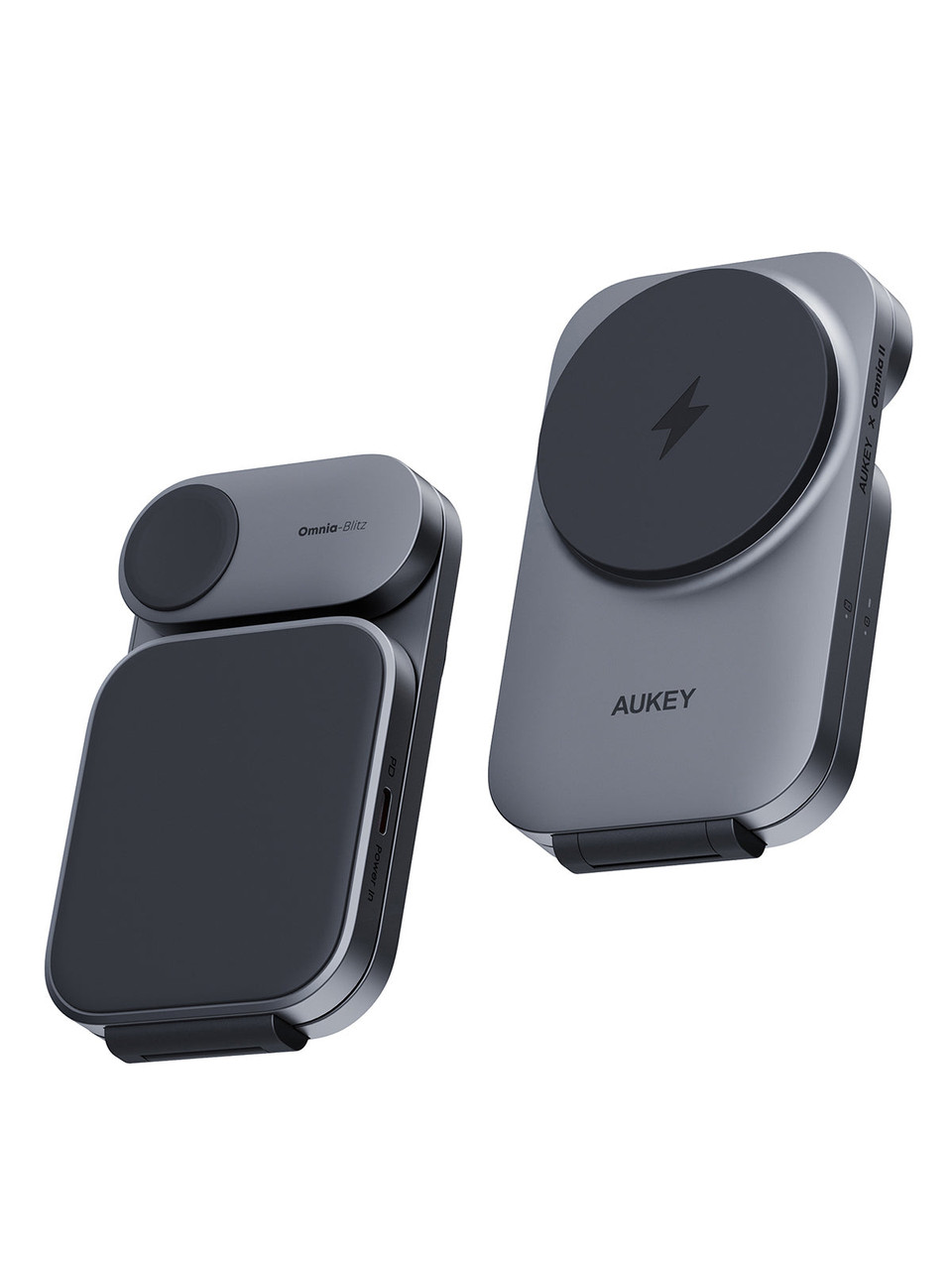 AUKEY LC-MC312 MagFusion Z Qi2 3-in-1 Foldable Magnetic Fast Wireless Charging Station - LC-MC312