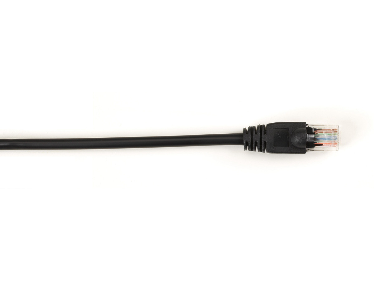 Blackbox CAT6 250-MHz Molded Snagless Stranded Ethernet Patch Cable - Unshielded (UTP), CM PVC (RJ45 M/M),Black, 2-ft. (0.6-m), 25-Pack - CAT6PC-002-BK-25PAK