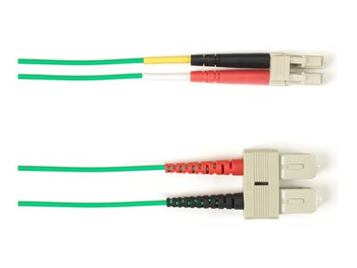 Blackbox 10 MM FO Patch Cable Duplx, PVC, GREEN, STLC, 10 FEET, Non-Cancelable, Non-Returnable - FOCMR10-STLC-GN-10