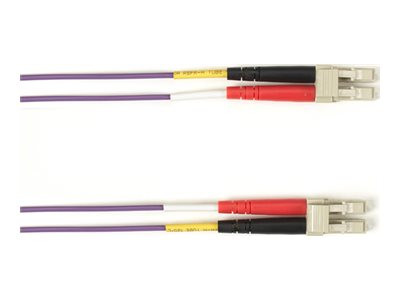 Blackbox 10 MM FO Patch Cable Duplx, LSZH, VIOLET, STLC / 10 MM FO PA. 7 FEET (2M), Non-Cancelable, Non-Returnable - FOLZH10-STLC-VT-7
