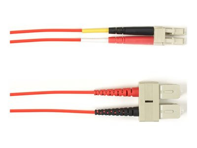 Blackbox 10 MM FO Patch Cable Duplx, PL, RED, STLC 3 FT Non-Cancelable/Non-Returnable - FOCMP10-STLC-RD-3