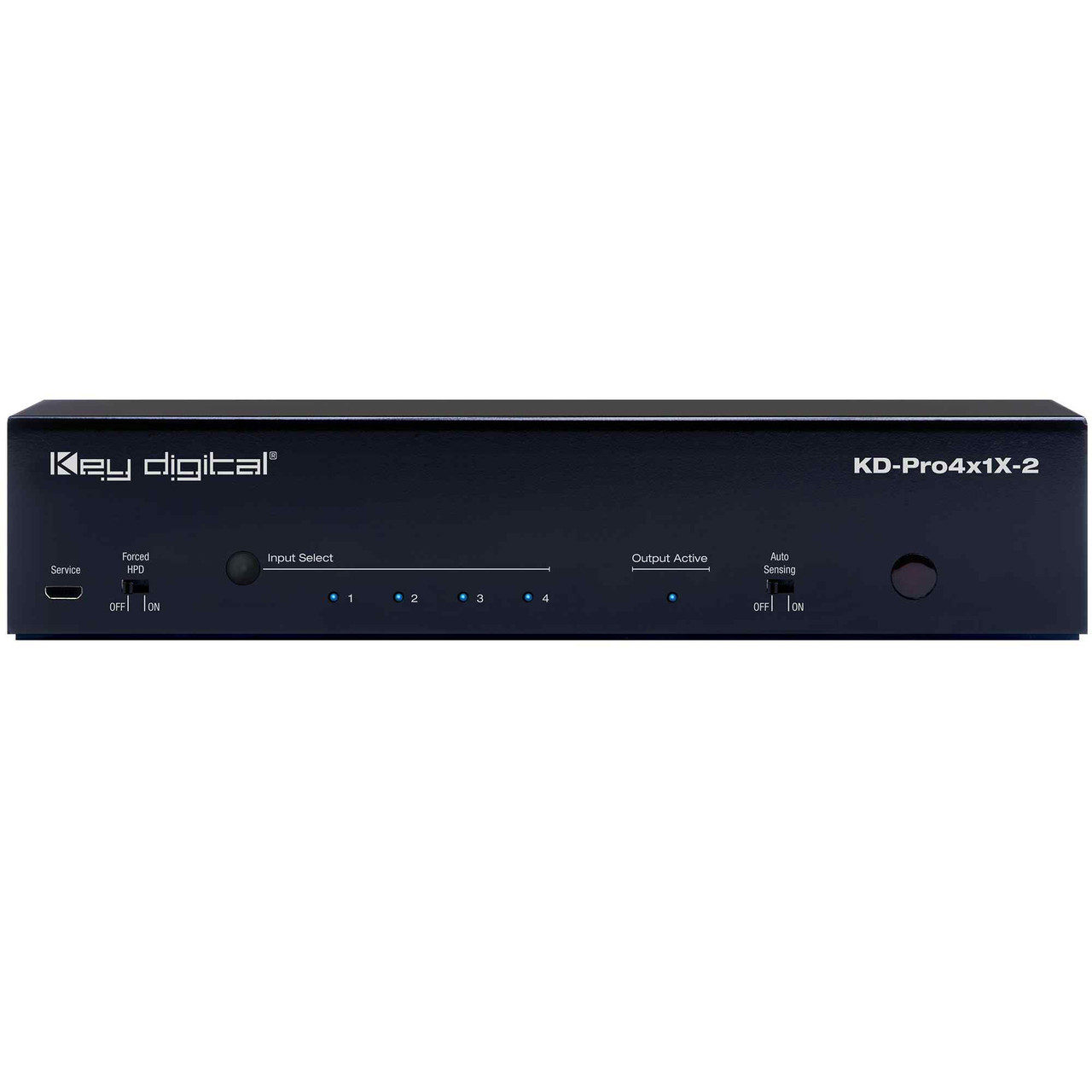 Key Digital 4 Input Pro Series HDMI Auto Switcher with Web UI, A 4K/18G HDMI Switcher With Analog And Digital Audio De-Embedding - KD-Pro4x1X-2