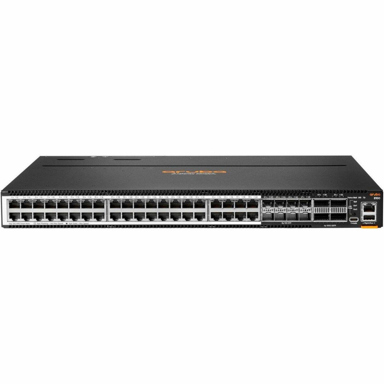 HPE Aruba CX 8100 40XT8XF4C Ethernet Switch - 52 Ports - Manageable - 10 Gigabit Ethernet, 100 Gigabit Ethernet, Gigabit Ethernet, 2.5 Gigabit Ethernet, 5 Gigabit Ethernet - 10GBase-X, 100GBase-X, 10GBase-T, 10Base-T, 5GBase-T - R9W92A#B2B
