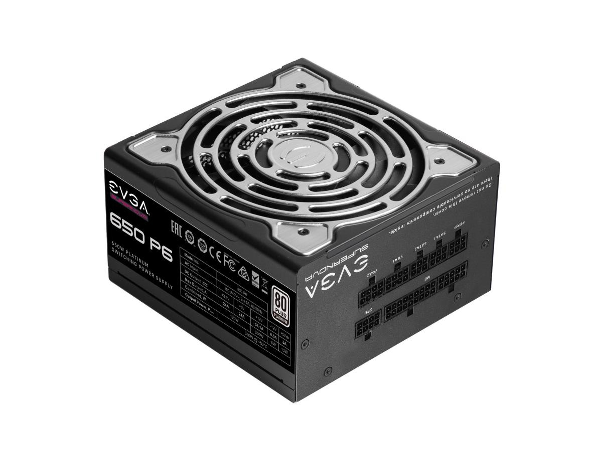 EVGA Supernova 650 P6 650W 80+Platinum Fully Modular- 80 Plus Platinum Certified, With 92% (115Vac) / 94 (220Vac 240Vac) Efficiency Or Higher Under Typical Loads- 10 Year Warranty - 220-P6-0650-X1