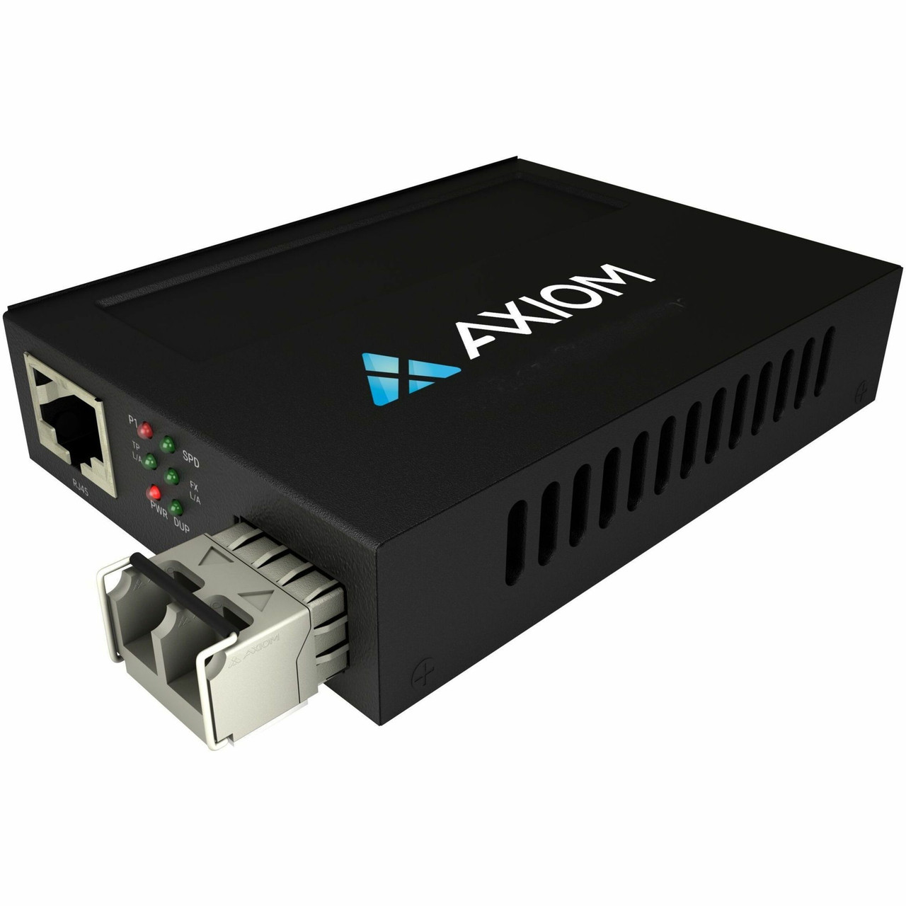 Axiom TAA 1Gbs PoE+ RJ45 to 1000Base-SX Fiber Media Converter - MMF, LC, 550m, 850nm - AXG101376