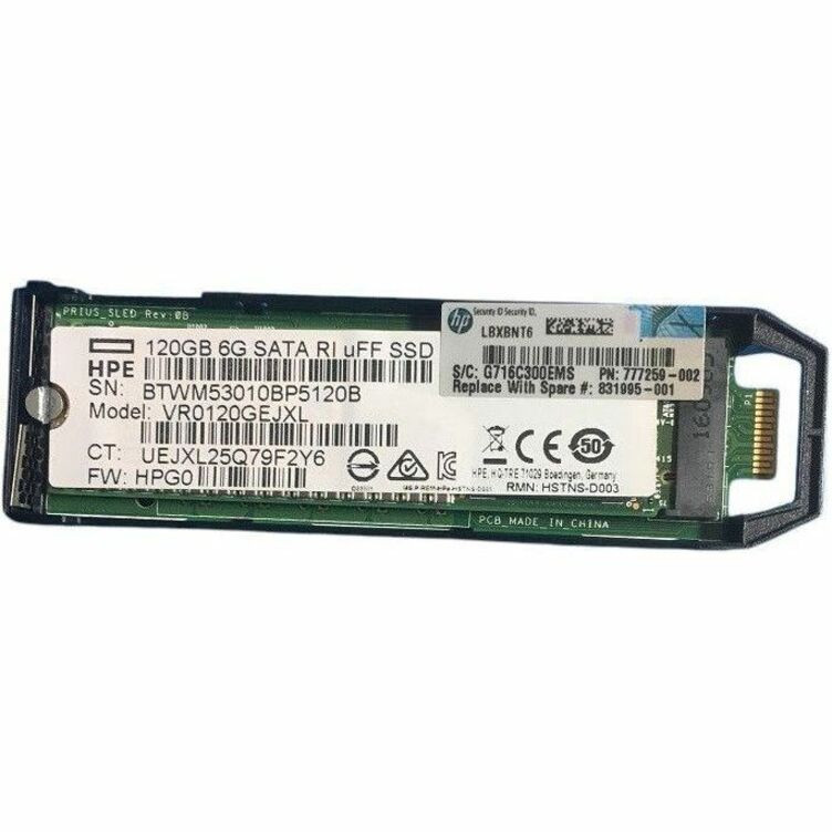 HPE 120 GB Solid State Drive - M.2 2280 Internal - SATA (SATA/600) - Read Intensive - 831995-001