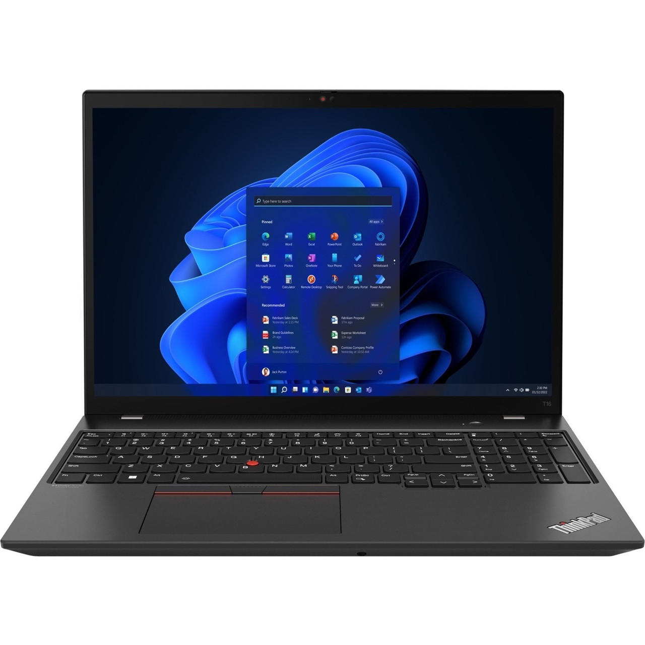 Lenovo ThinkPad T16 Gen 1 21BWS73V00 16" Notebook - WUXGA - Intel Core i5 12th Gen i5-1250P - vPro Technology - 16 GB - 512 GB SSD - English (US) Keyboard - Black - 21BWS73V00