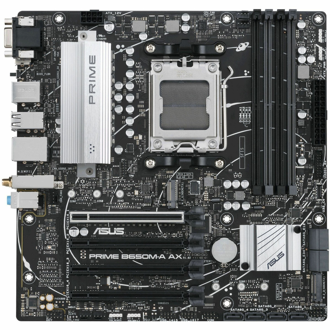 Asus Prime B650M-A AX Desktop Motherboard - AMD B650 Chipset - Socket AM5 - Micro ATX - 90MB1CE0-M0AAY0