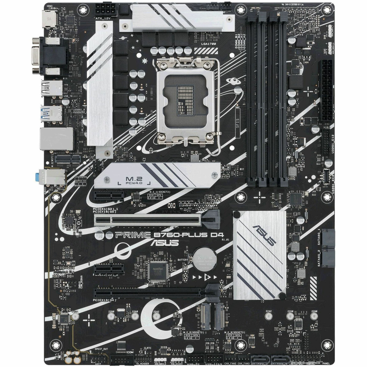 Asus Prime B760-PLUS D4 Desktop Motherboard - Intel B760 Chipset - Socket LGA-1700 - ATX - 90MB1CW0-M0AAY0