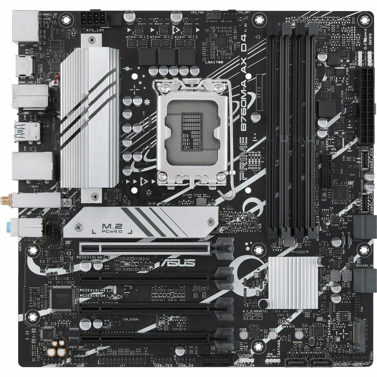 Asus Prime B760M-A AX D4 Desktop Motherboard - Intel B760 Chipset - Socket LGA-1700 - Micro ATX - 90MB1CY0-MVAAY0