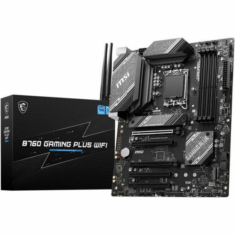 MSI B760 GAMING PLUS WIFI Gaming Desktop Motherboard - Intel B760 Chipset - Socket LGA-1700 - ATX - B760 GAMING PLUS WIFI