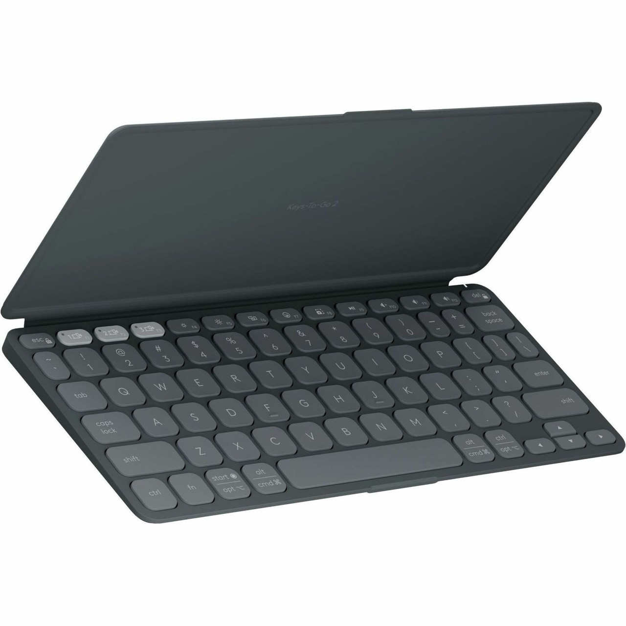 Logitech Keys-To-Go 2 Portable Bluetooth Keyboard for Tablet With Built-in Cover, Slim and Compact Wireless Keyboard for Windows, Android, Linux, iPad, iPhone, Mac, Apple TV (Graphite) - Wireless Connectivity - 920-012867