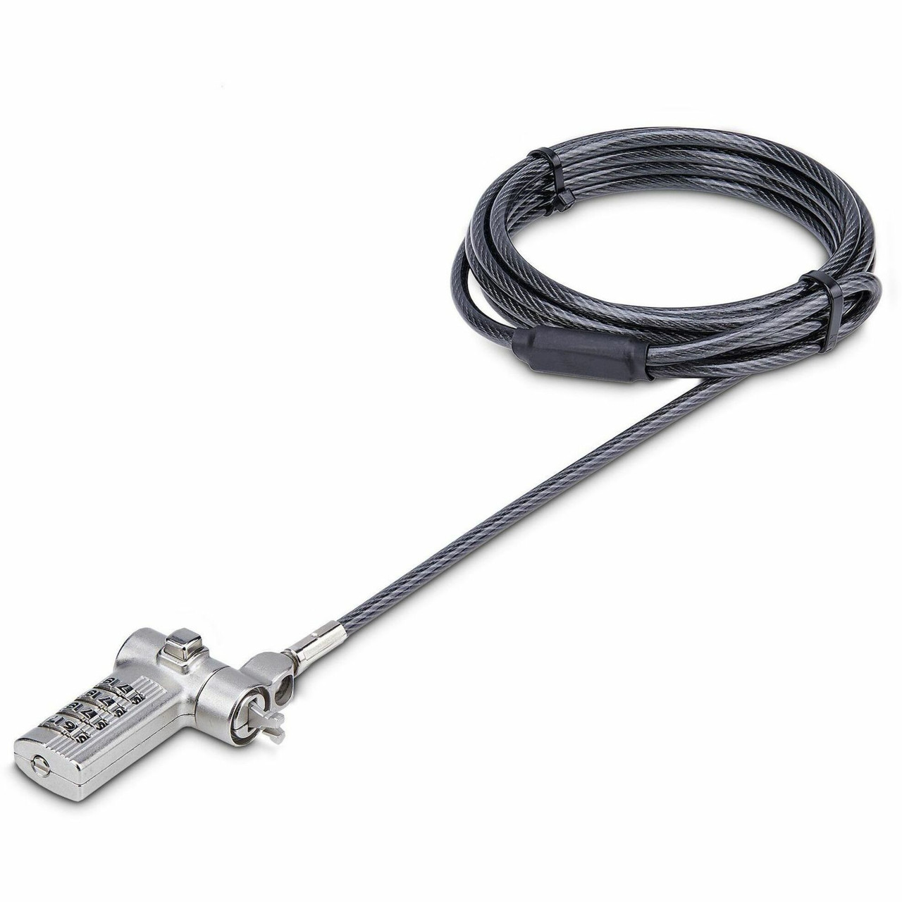 Startech Universal Laptop Cable Lock 6.6ft, Serialized Combo Security Cable For Notebook, Compatible w/Noble WedgeÂ®/Nano/K-Slot - UNIVCS-LAPTOP-LOCK