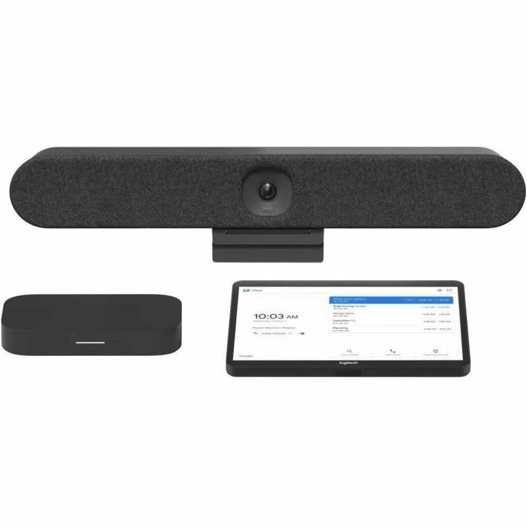 Logitech Rally Bar Huddle with Logitech Tap, Google Meet Compute, and Logitech Compute Mount - For Huddle Space - TAPRHGGGLCTL