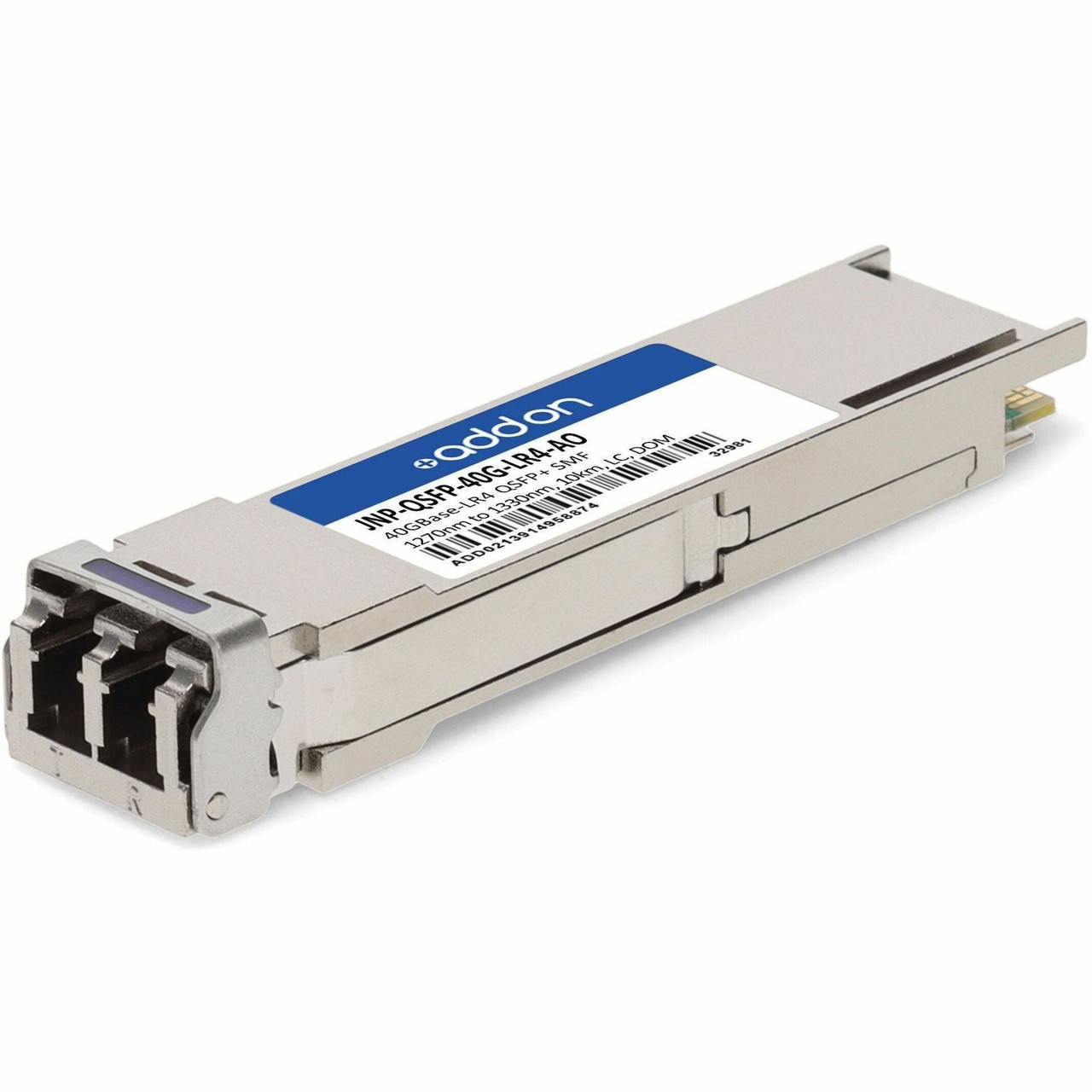 AddOn QSFP+ Module - For Data Networking, Optical Network - 1 x LC 40GBase-LR4 Network - Optical Fiber - 1270 nm, 1330 nm - Single-mode - 40 Gigabit Ethernet - 40GBase-LR432808.40 ft Maximum Distance - Hot-swappable - TAA