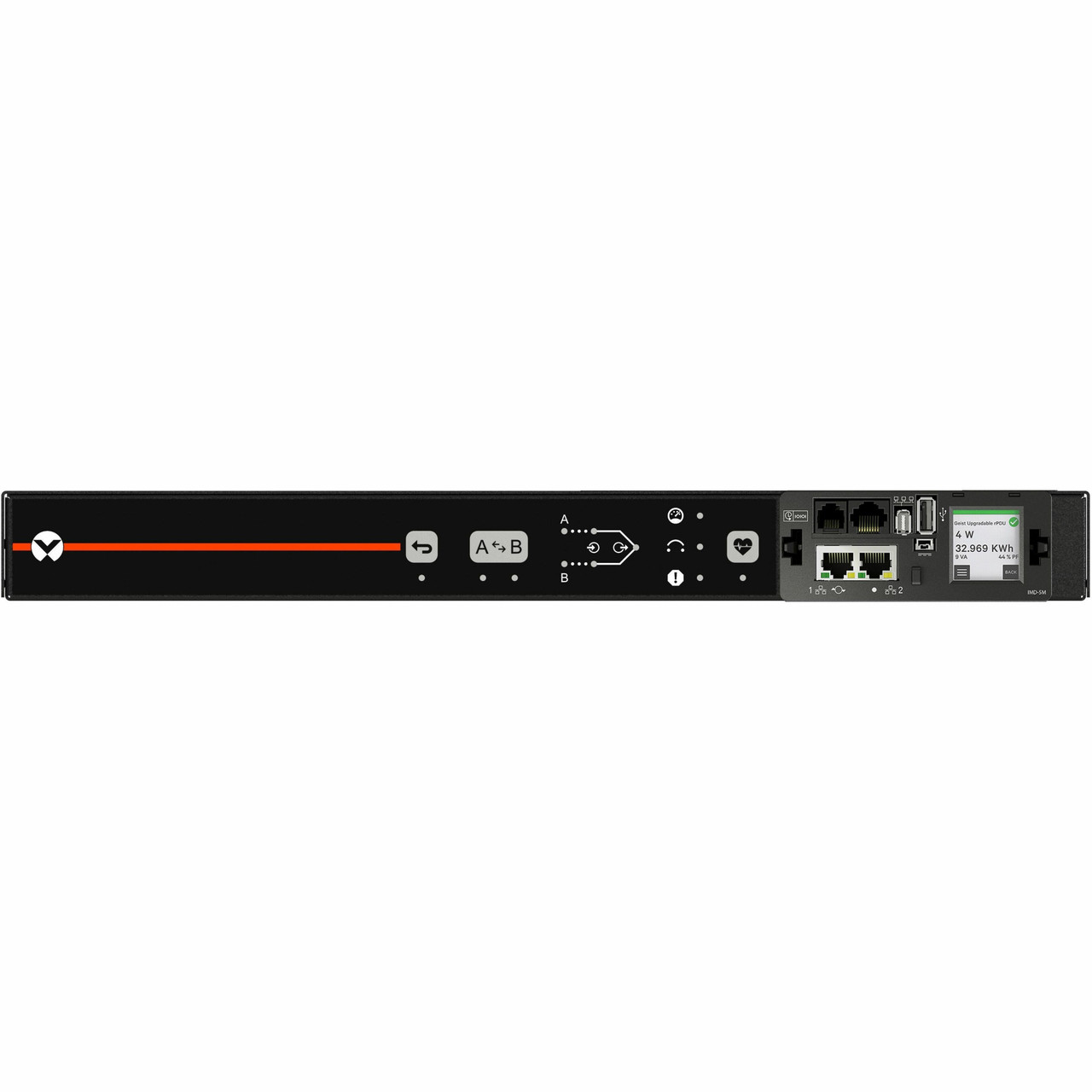 Vertiv Geist Switched Rack PDU with Next Generation IMD - 1U| 30A| 120V| (12) NEMA 5-20R Receptacles| L5-30P Plug| 2.8kW Power Capacity| VP5N31A0 - VP5N31A0