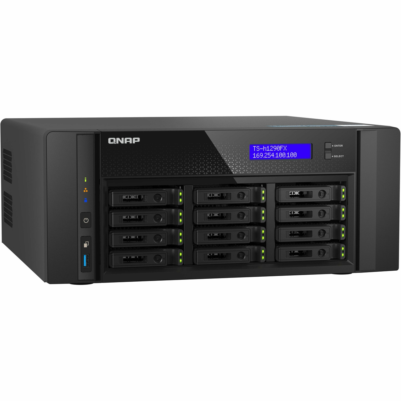 Qnap TS-H1290FX-7232P-64G SAN/NAS Storage System - TS-H1290FX-7232P-64G-US