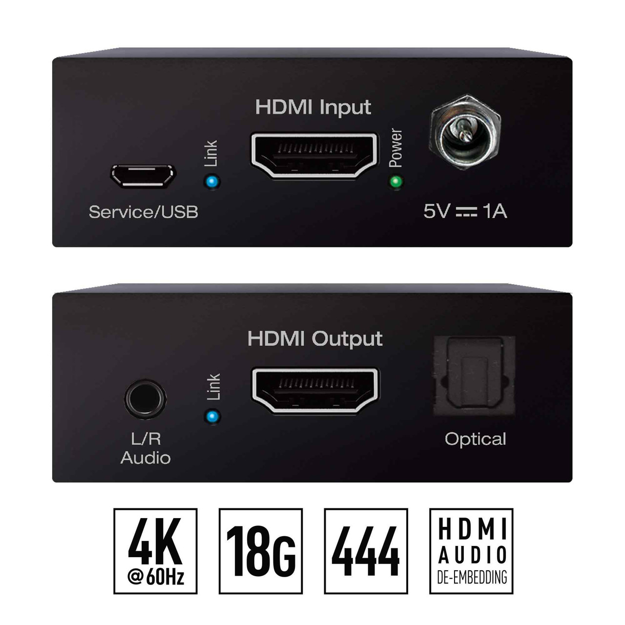 Key Digital 4K 18G HDMI Connectivity Repair And Audio De-Embedding Solution And Down-Convert - KD-FIX418A-2