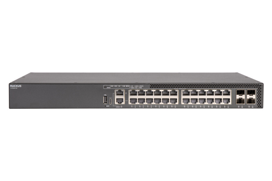 Ruckus 24 X 10/100/1000Mbps And 4 X 1/10/25Gbe Sfp28 - Entry-Level+ Access 24 Ports 1G Poe Switch - Icx8200-24