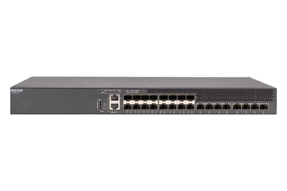 Ruckus Icx 8200 Switch, 16 1/10Gbe Sfp+ Ports, 8 25 Gbe Sfp28 Stacking/Uplink-Ports, Three-Year Remote Tac Support. Power Cord Not Included. Taa - Icx8200-24Fx