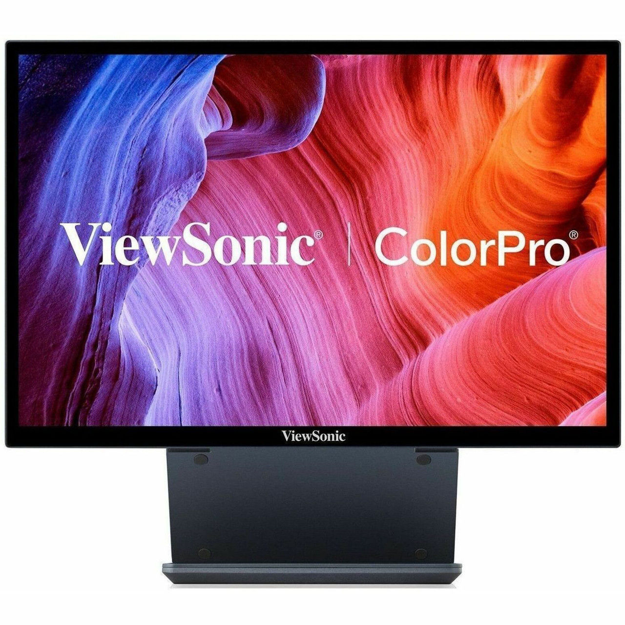Viewsonic VP1656 15.6 Inch 1080p IPS Portable Monitor with 2 Way Powered 40W USB C, Pantone Validated, Factory Calibrated, Built in Ergonomic Stand with Protective Cover - VP1656